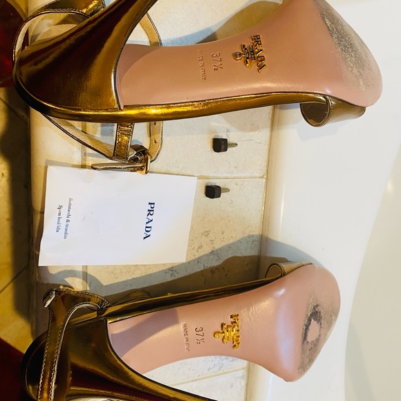 Authentic Prada embellished Sandals Heels size 37.5 - Picture 7 of 11